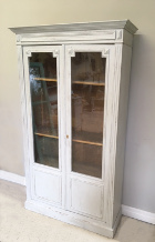 french antique glazed display / cupboard